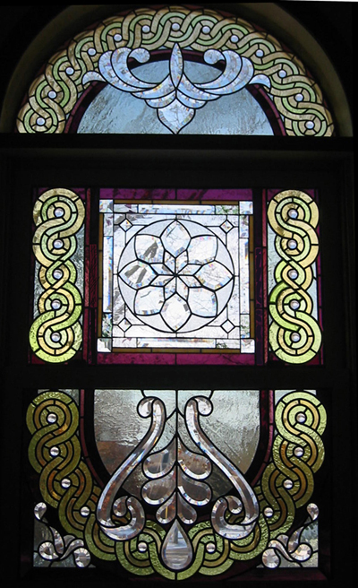 Commission for Home. Stained Glass, bevel glass, lead.